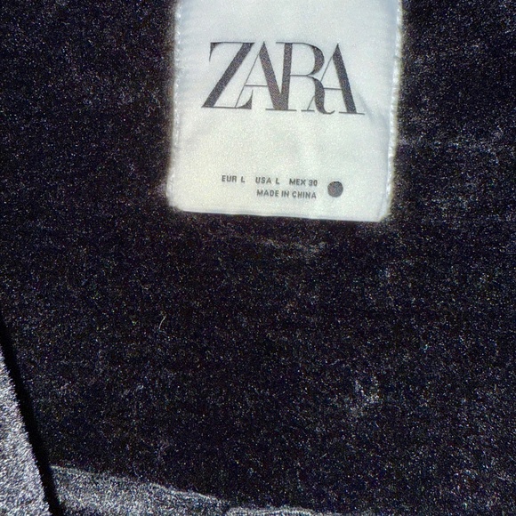 ZARA Faux Shearling Moto Jacket - sz Large - Picture 7 of 7